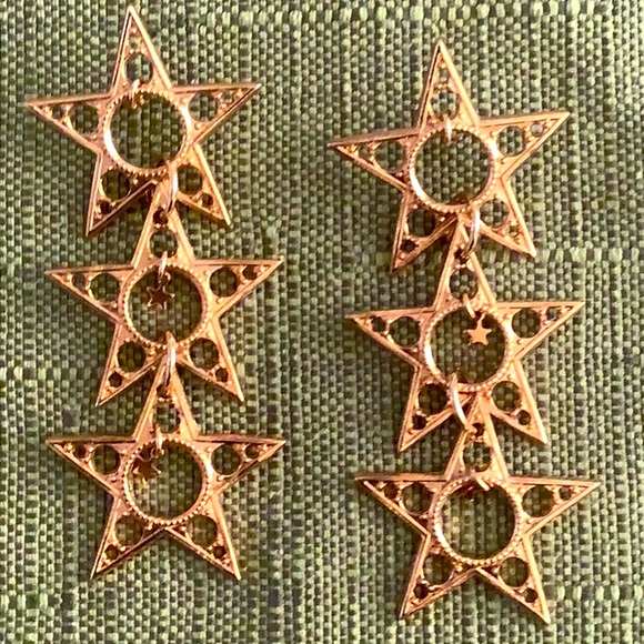 Kirk’s Folly Gold Tone Star Earrings - Picture 3 of 7